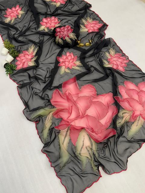 Svara floral digital print wholesale sarees in india